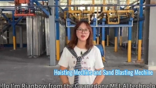 Hebemaschine und Sandstrahlmaschine für die Anodisierungslinie