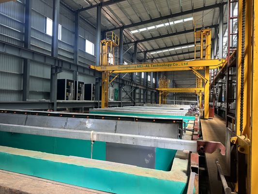 Guter Preis Horizontale Anodisierungsfertigungsstraße 6500mm Max Profile Length Online
