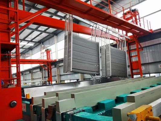 Guter Preis 2500 Tonnen/Monat Schlüsselfertig-Schwefelsäure-Anodisierungs-Produktionslinie für architektonische Vorhangwand-Aluminiumprofile Online