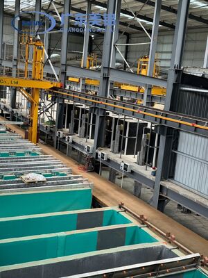 Guter Preis Horizontale Anodisationsproduktionslinie mit 450T/Monat Leistung, 6500mm maximaler Profilänge und 8-12µm Anodisationsschichtdicke Online